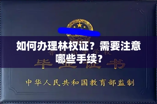 东莞如何办理林权证?需要注意哪些手续?